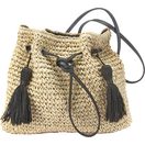 LASCANA Umhängetasche Strandtasche, aus Papierstroh, Handtasche, Schultertasche VEGAN