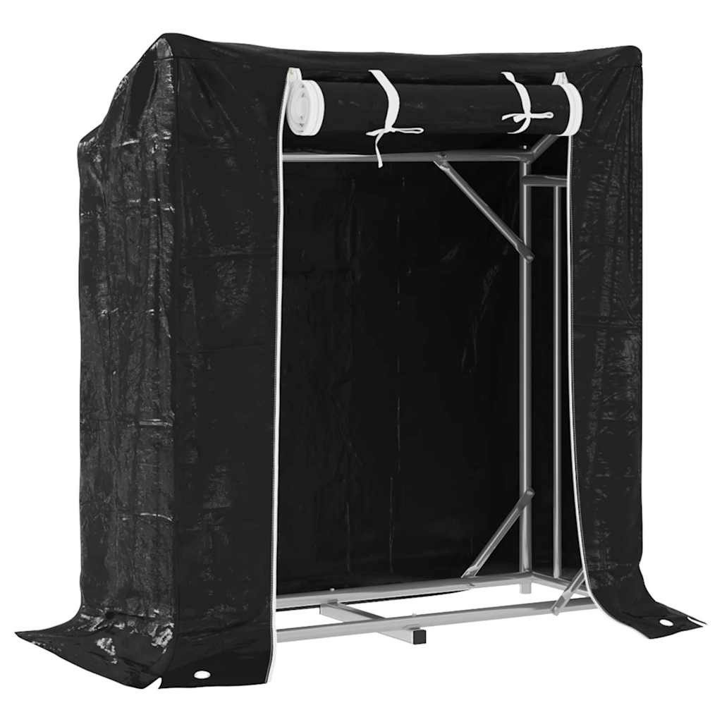 vidaXL Kaminholzregal Brennholzregal mit Regenschutz 100,5x40,5x110,5 cm