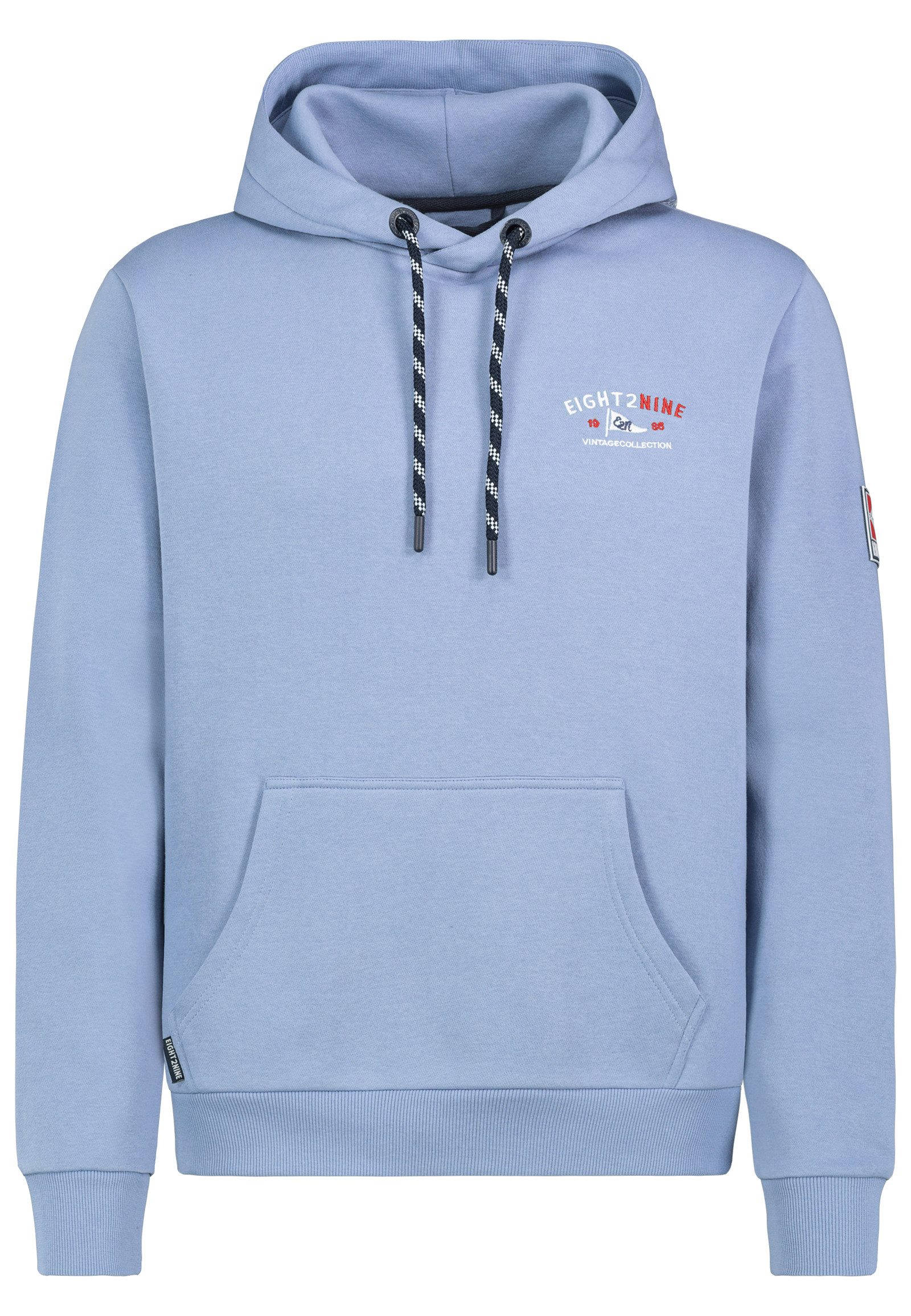 Eight2Nine Kapuzenpullover Herren Kapuzenpullover mit Aufdruck Sweater mit Kängurutasche, mit Kapuze, Logoprint