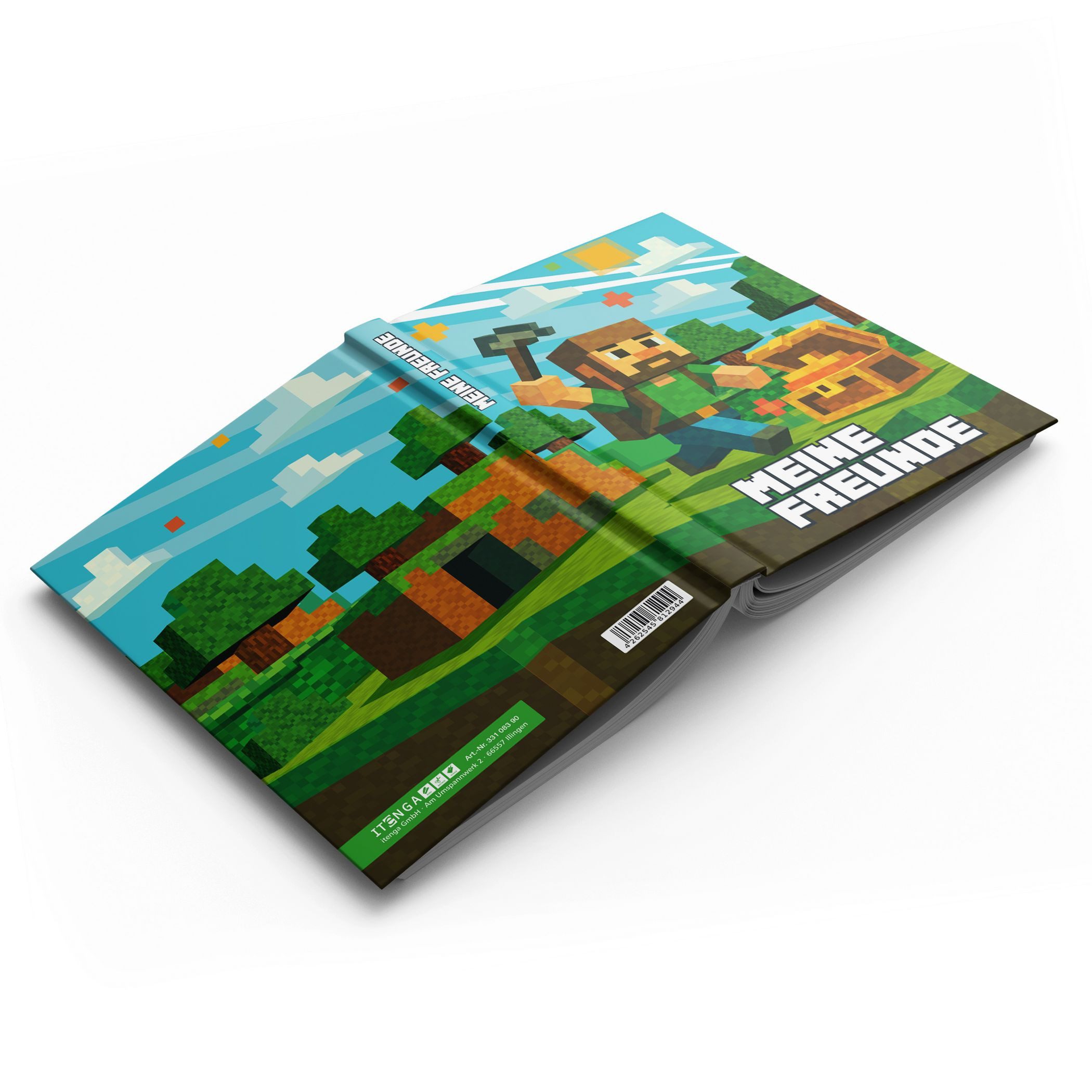 itenga Freundebuch itenga Freundebuch DIN A5 88 Seiten Motiv Blockgame PIXEL – Bild 4 von 5