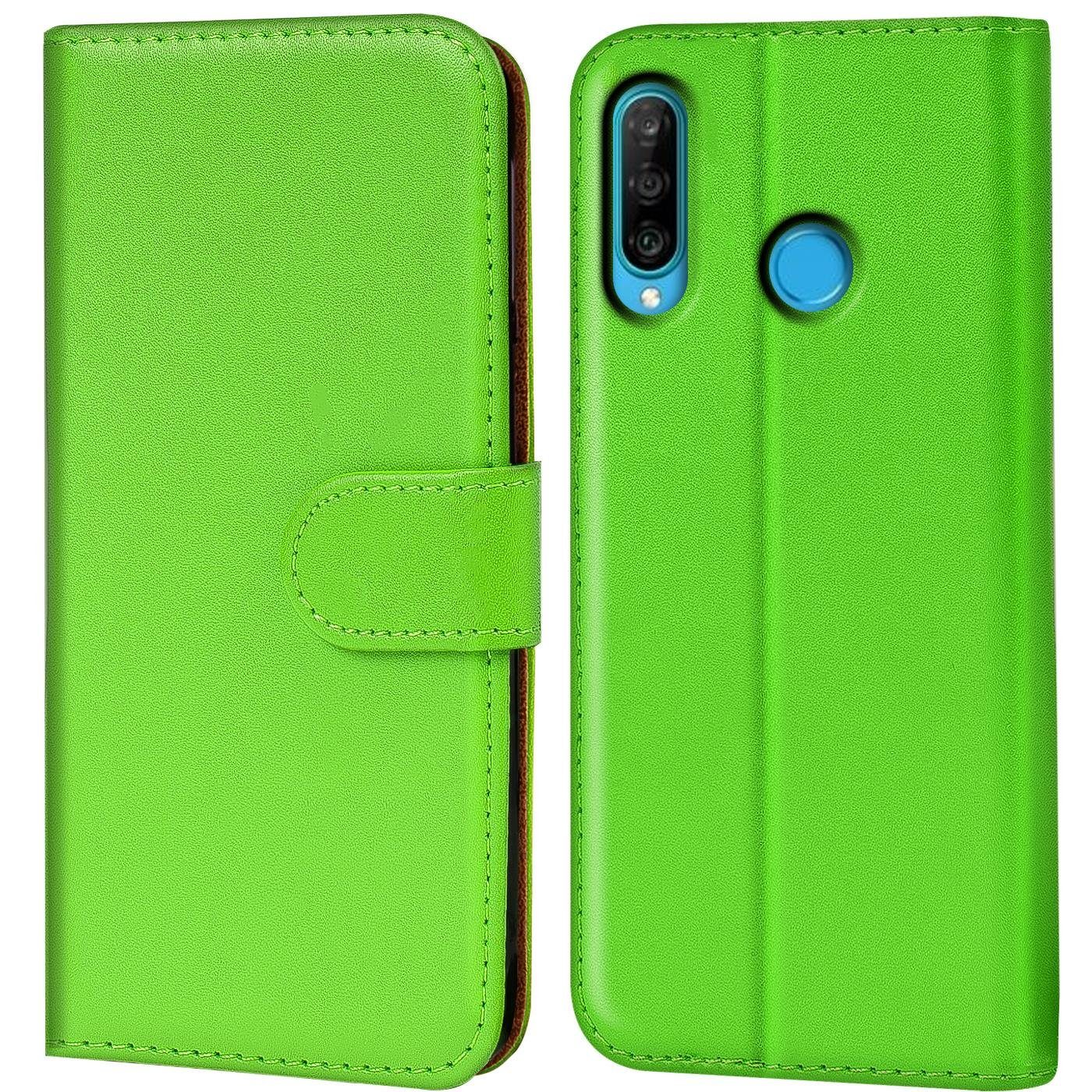 CoolGadget Handyhülle Wallet Klapp Tasche Book Case für Huawei P30 Lite 6,2 Zoll, Hülle Klapphülle Flip Cover Etui Schutzhülle