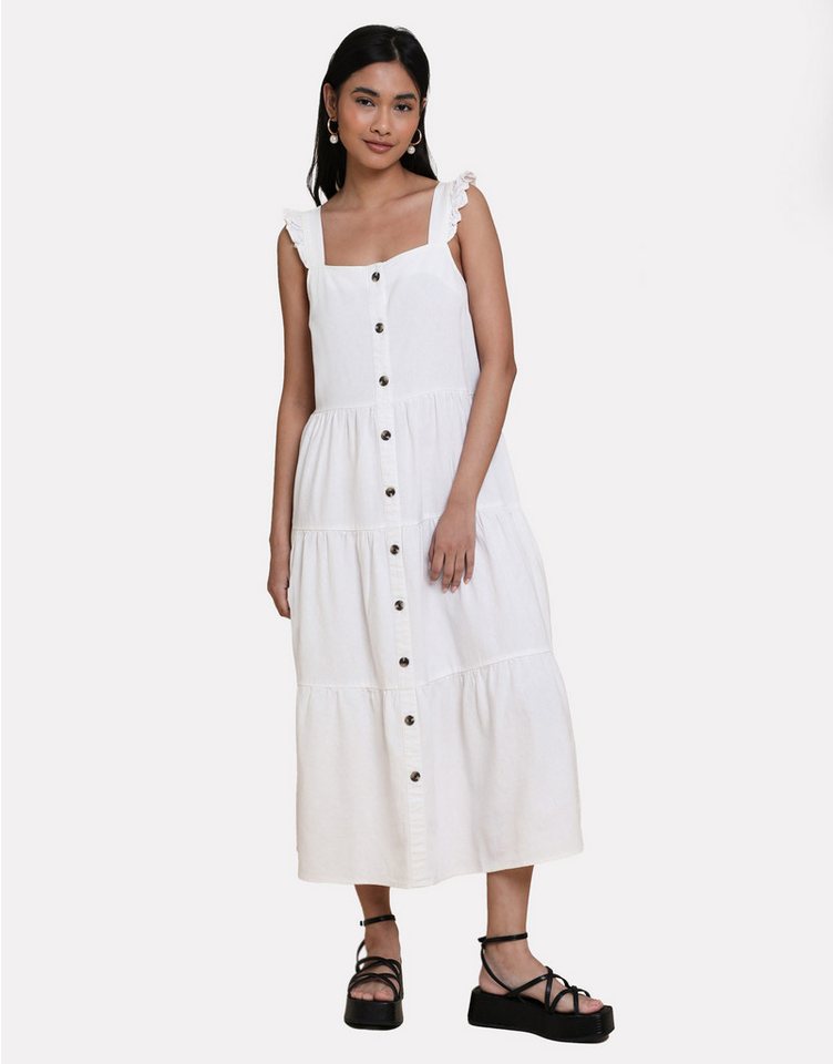 Threadbare Sommerkleid THB Oak Flutter mit Knöpfen