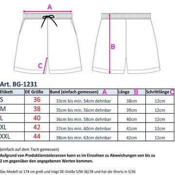 Bongual Sweatshorts Damen Shorts Bermuda Baumwollmischung Hose kurz Sportshorts