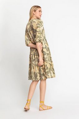 Olsen A-Linien-Kleid mit geschlitztem Rundhalsausschnitt