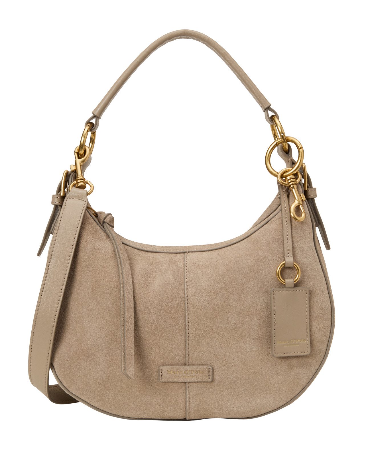 Marc O'Polo Schultertasche Hobo Bag, aus echtem Kalbsleder