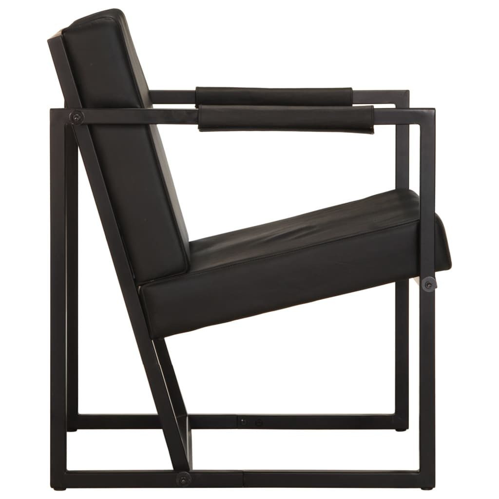 vidaXL Sessel Sessel Schwarz Echtleder (1-St)