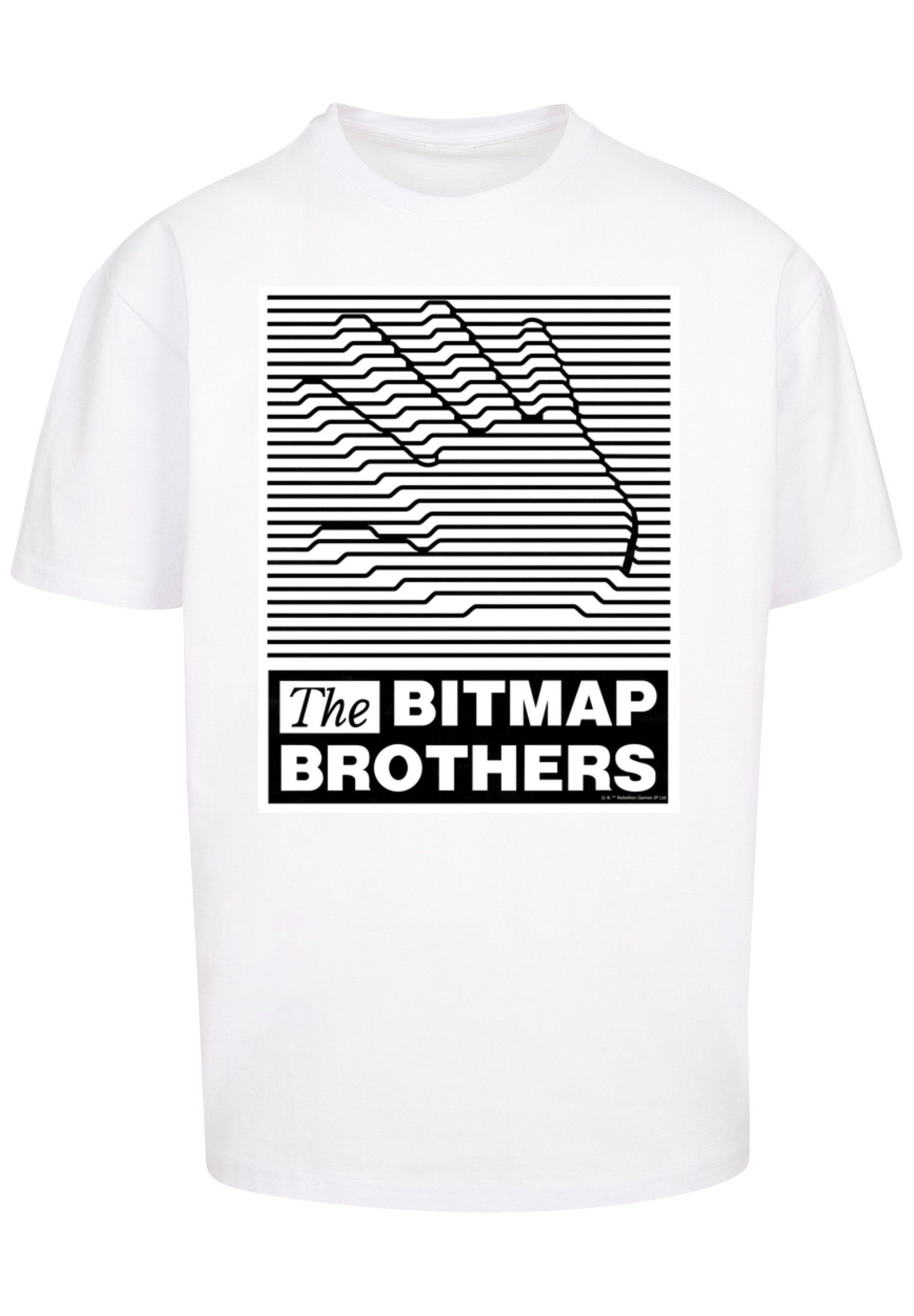 Bitmap Retro SEVENSQUARED Bros F4NT4STIC Print T-Shirt Gaming weiß