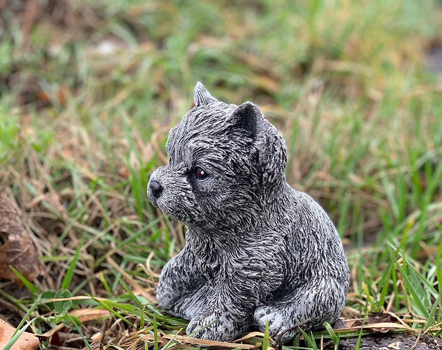 Stone and Style Gartenfigur Frostfeste Steinfigur Hund Yorkshire Terrier
