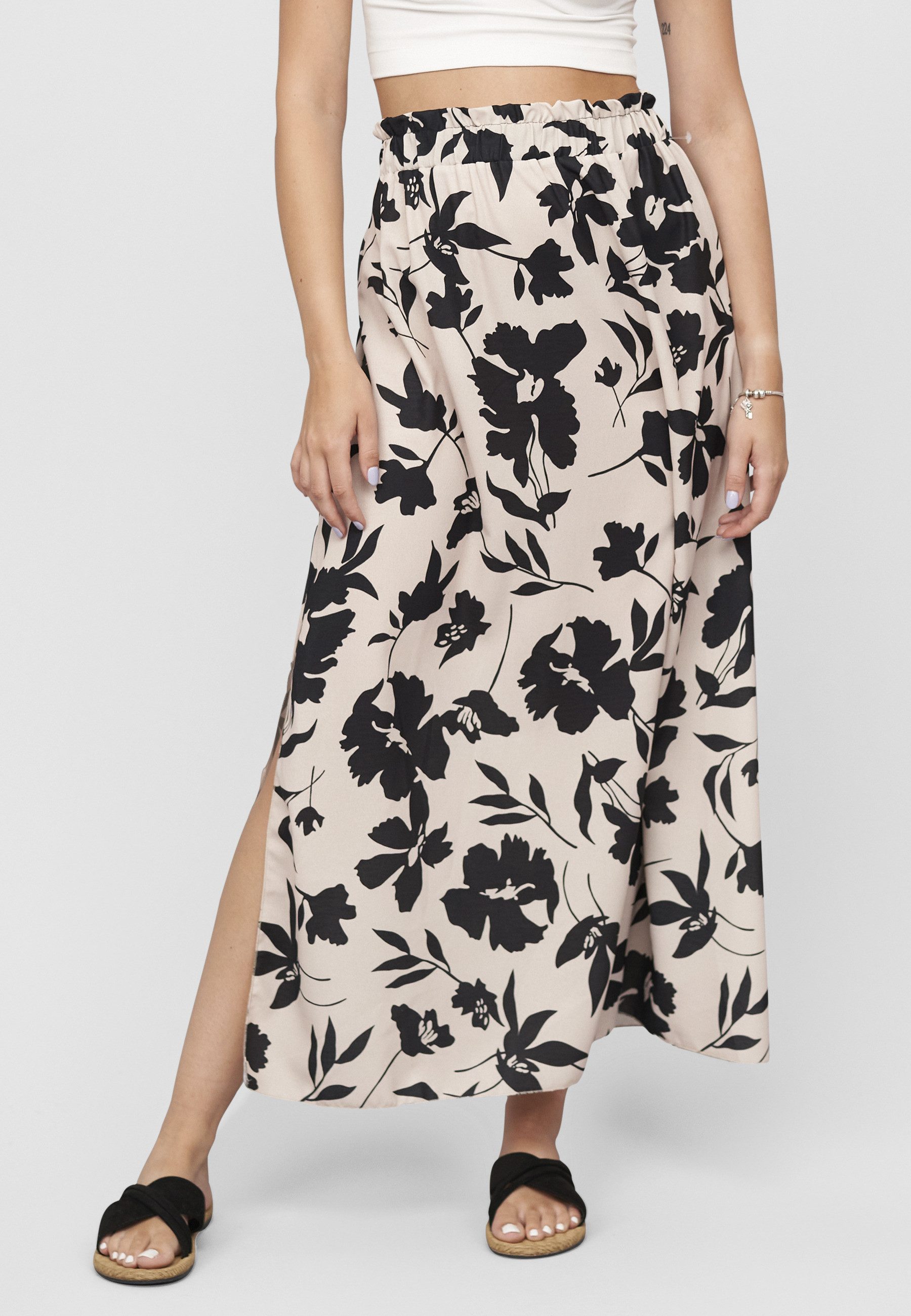 CLOUD 5IVE Sommerrock CLOUD 5IVE Maxi Skirt with side slit and floral print (1-tlg) – Bild 3 von 5