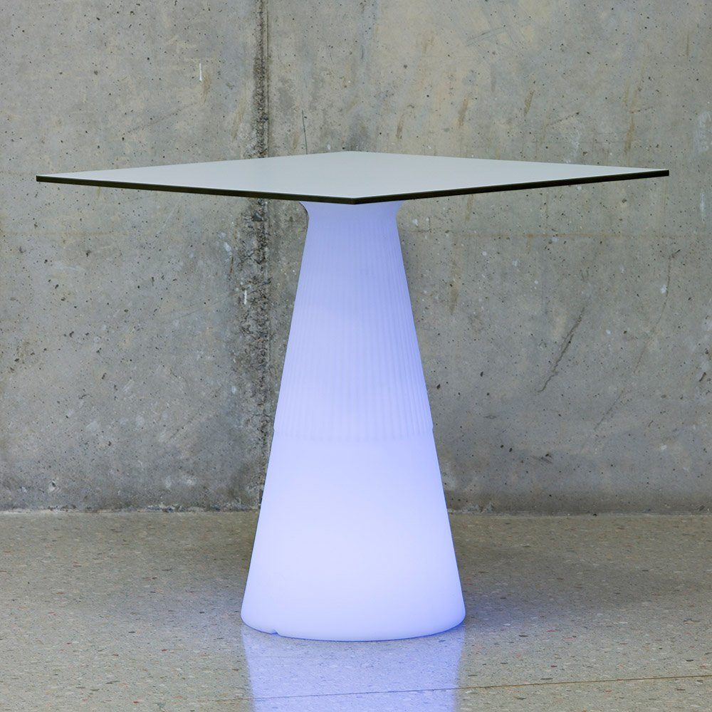 & Warmweiß LED Licht-Trend mit Fernbedienung Solar-Tisch Solarleuchte Akku Weiß, beleuchteter RGB Itaca Kaltweiß LED und -