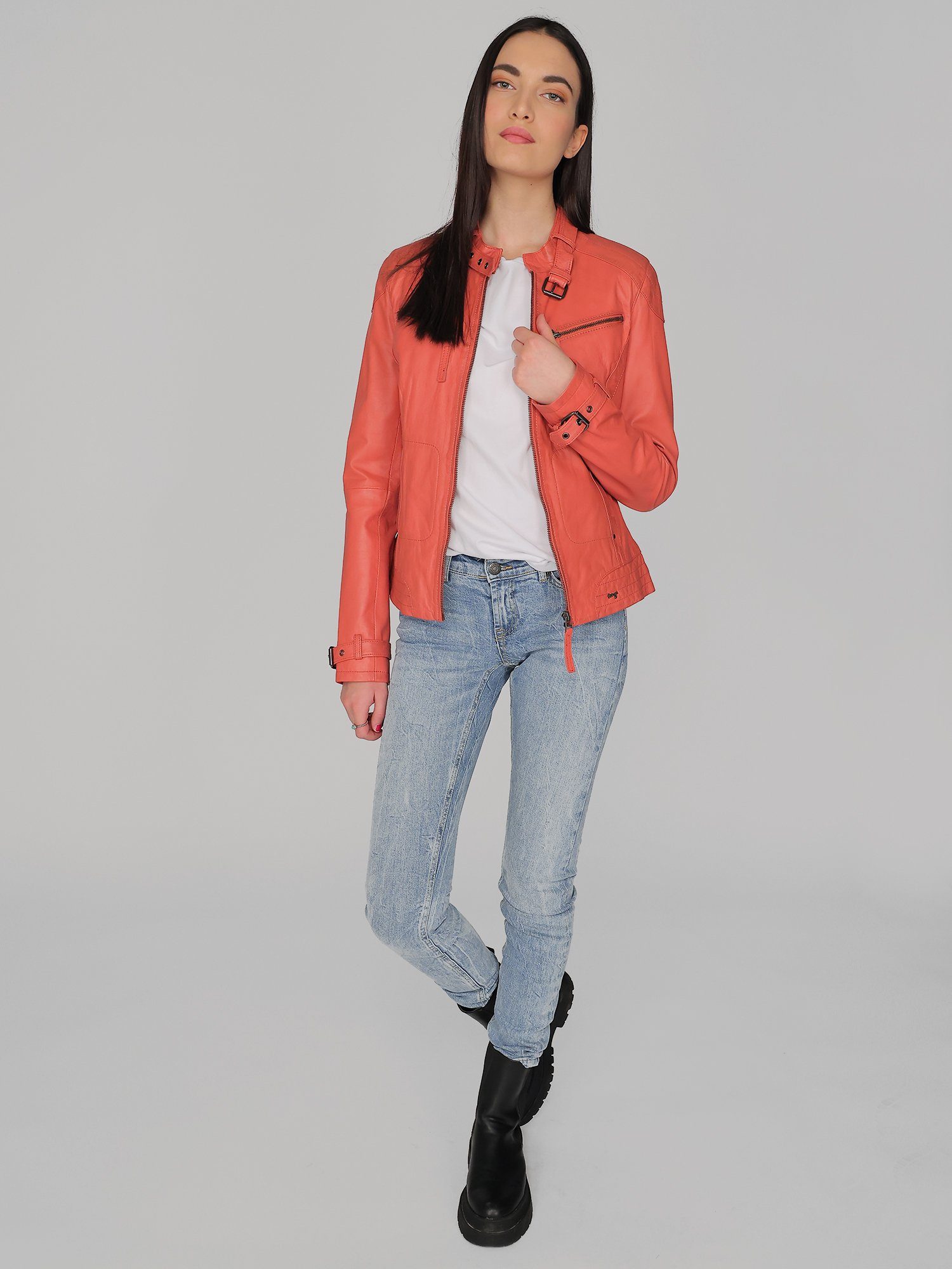 Maze Lederjacke 31Ryana coral