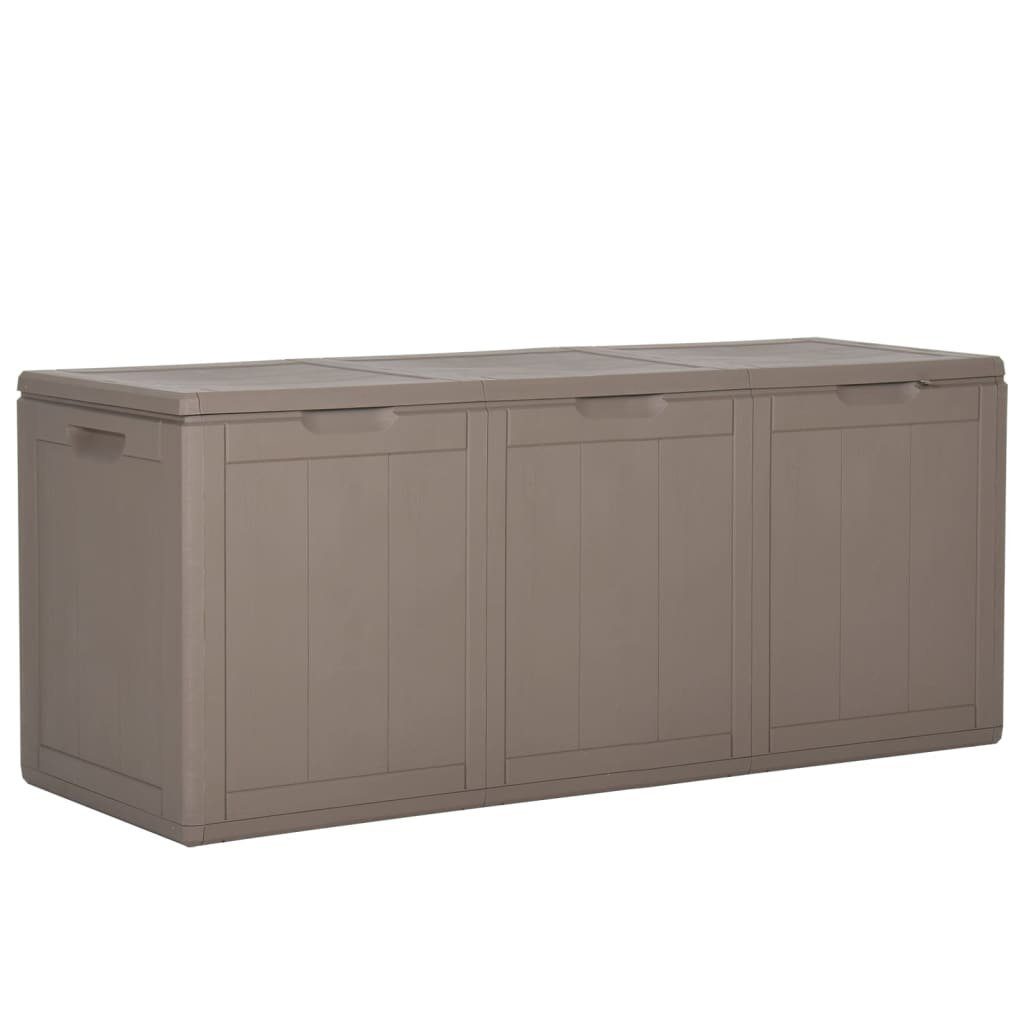 furnicato Gartenbox Garten-Aufbewahrungsbox 270 L Braun PP Rattan