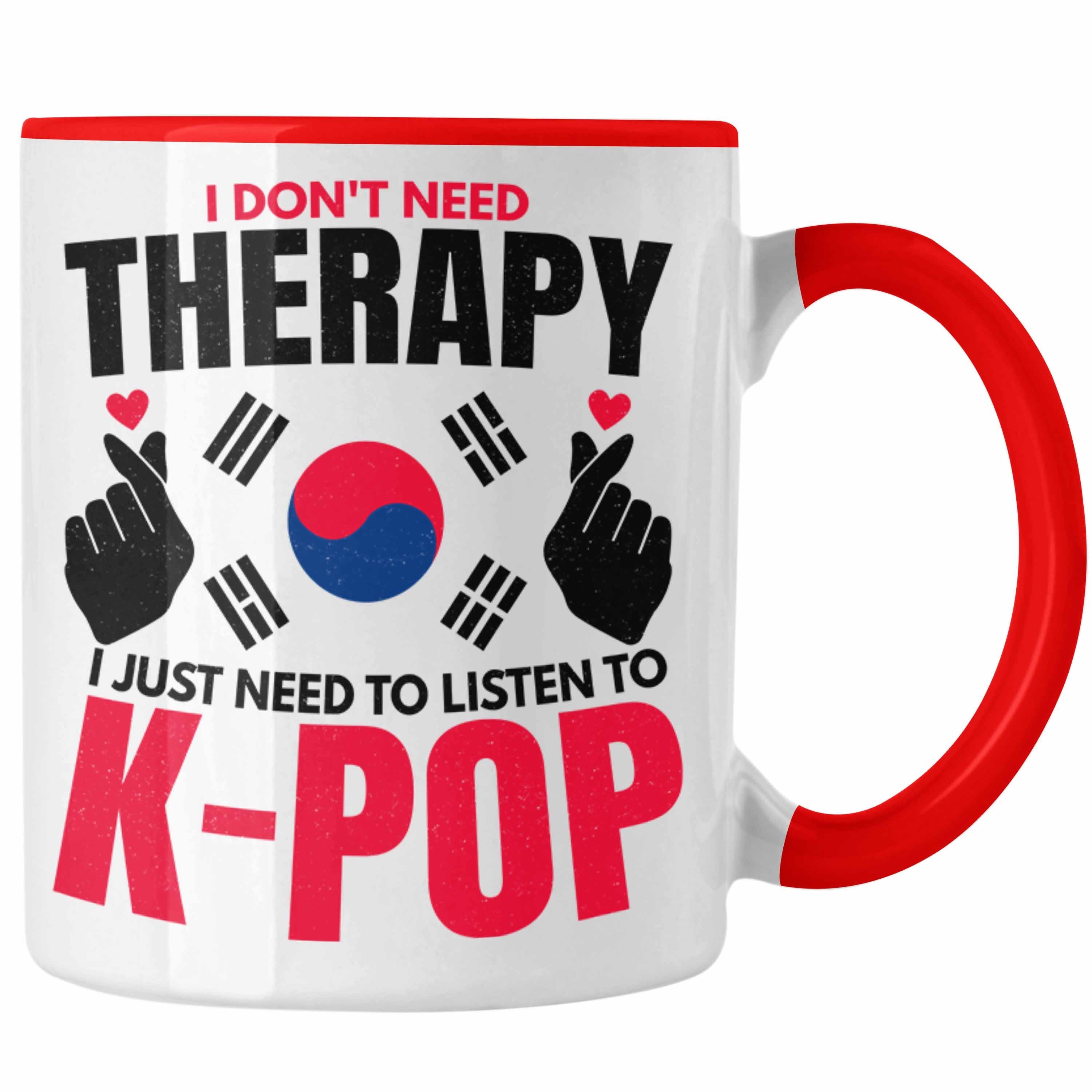 Trendation Tasse Trendation - Kpop Geschenk Style Südkorea K-Pop Spruch Rot Geschenkidee Koreal Tasse