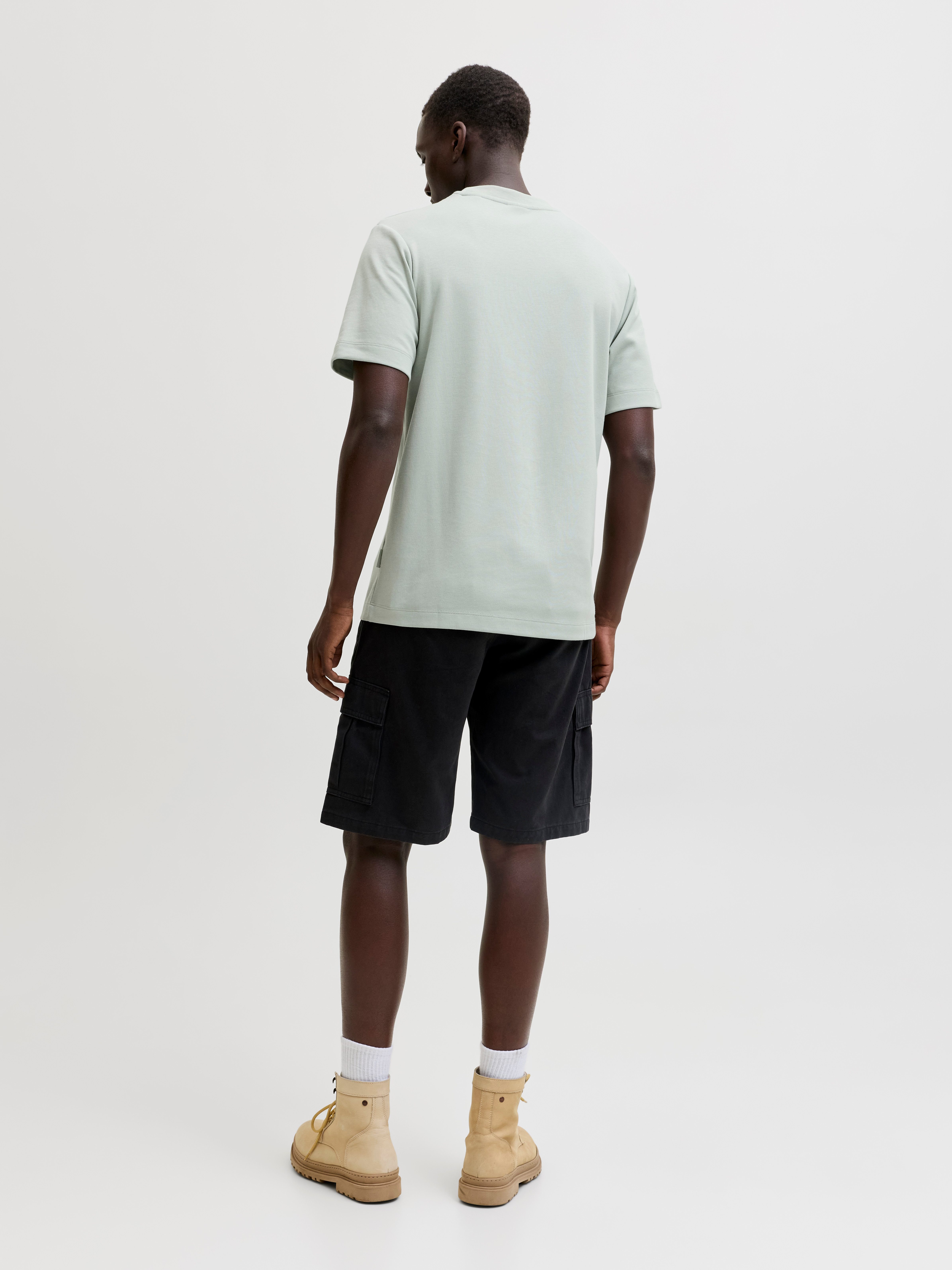 Jack & Jones Kurzarmshirt JCOFUSION CHEST BRAND TEE SS CREW SN Materialmix, regular fit – Bild 5 von 5