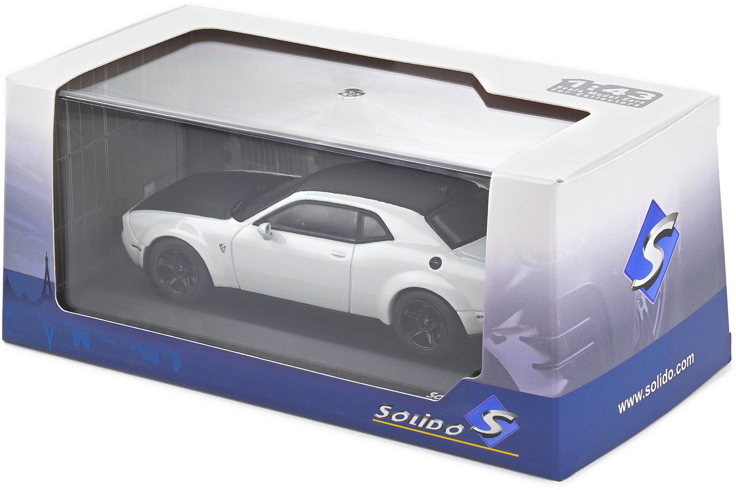 Solido Modellauto Solido Modellauto Maßstab 1:43 Dodge Challenger Demon weiß 2018 S43103, Maßstab 1:43