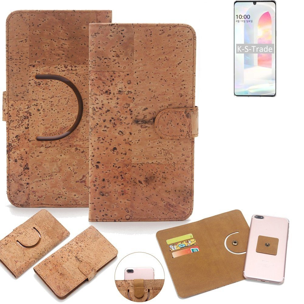 K-S-Trade Handyhülle für LG Electronics Velvet, Handy-Hülle Schutz-Hülle Handyhülle Schutzhülle Korkhülle