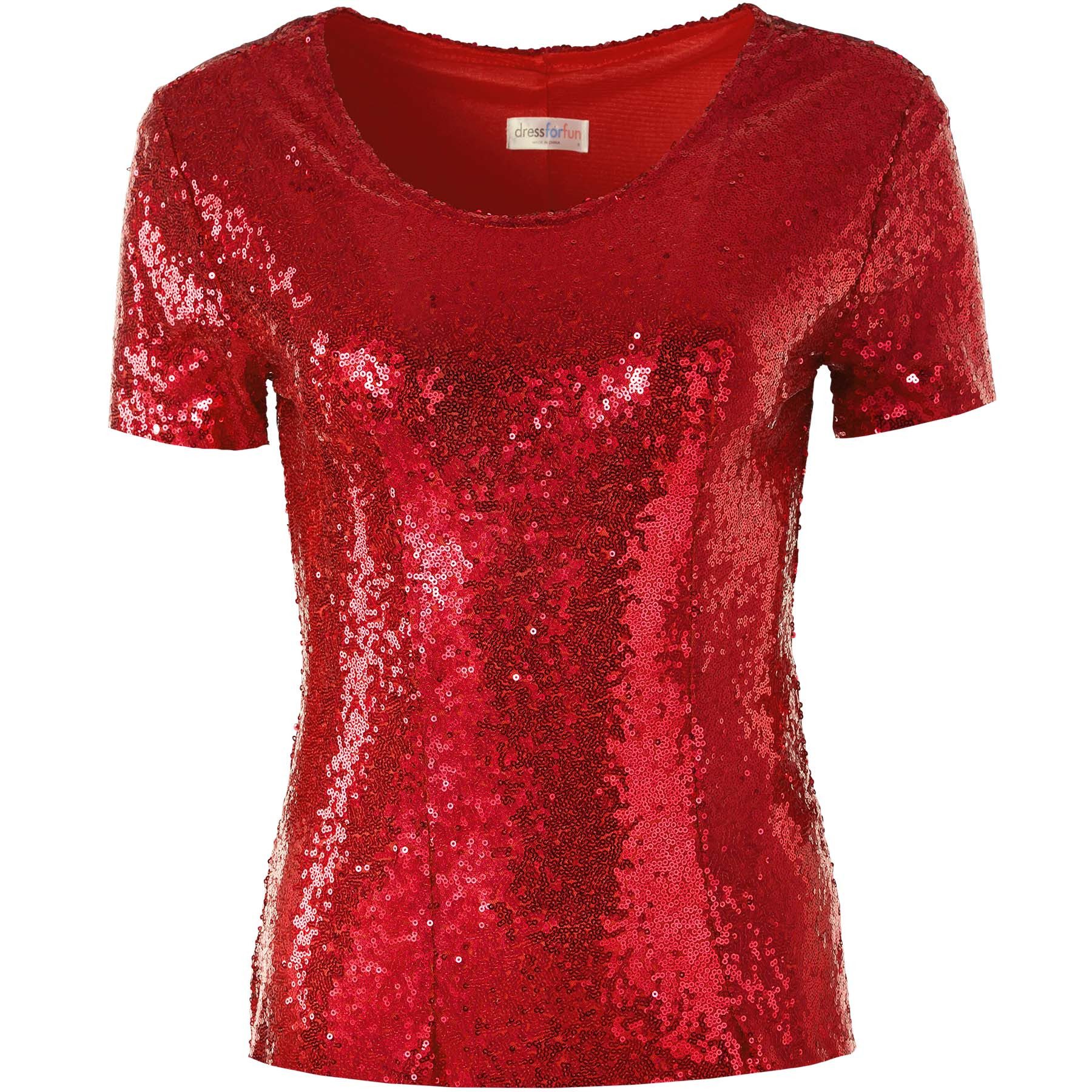 dressforfun T-Shirt Pailletten-Kurzarm-Shirt günstig online kaufen