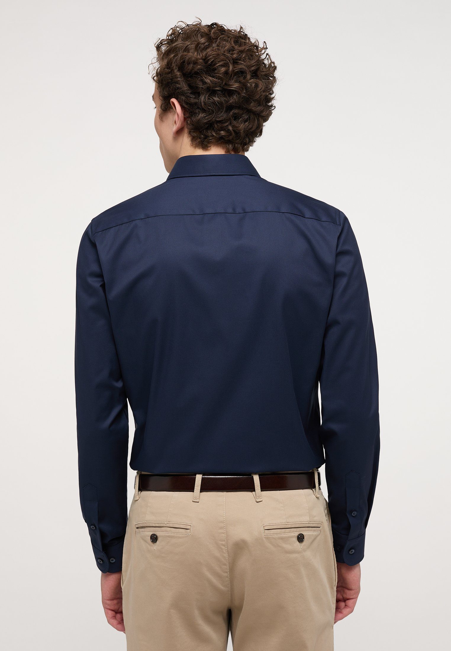 SLIM FIT Eterna Langarmhemd navy