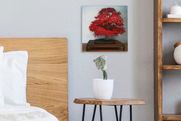 OneMillionCanvasses® Leinwandbild Herbst-Bonsai, (1 St), Leinwand Bilder für Wohnzimmer Schlafzimmer