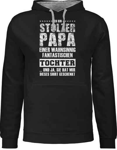 Shirtracer Hoodie »Stolzer Papa Fantastischen Tochter - Papa und Vater Geschenk - Unisex Damen & Herren Kontrast Hoodie« Vatertag Geschenke für Männer