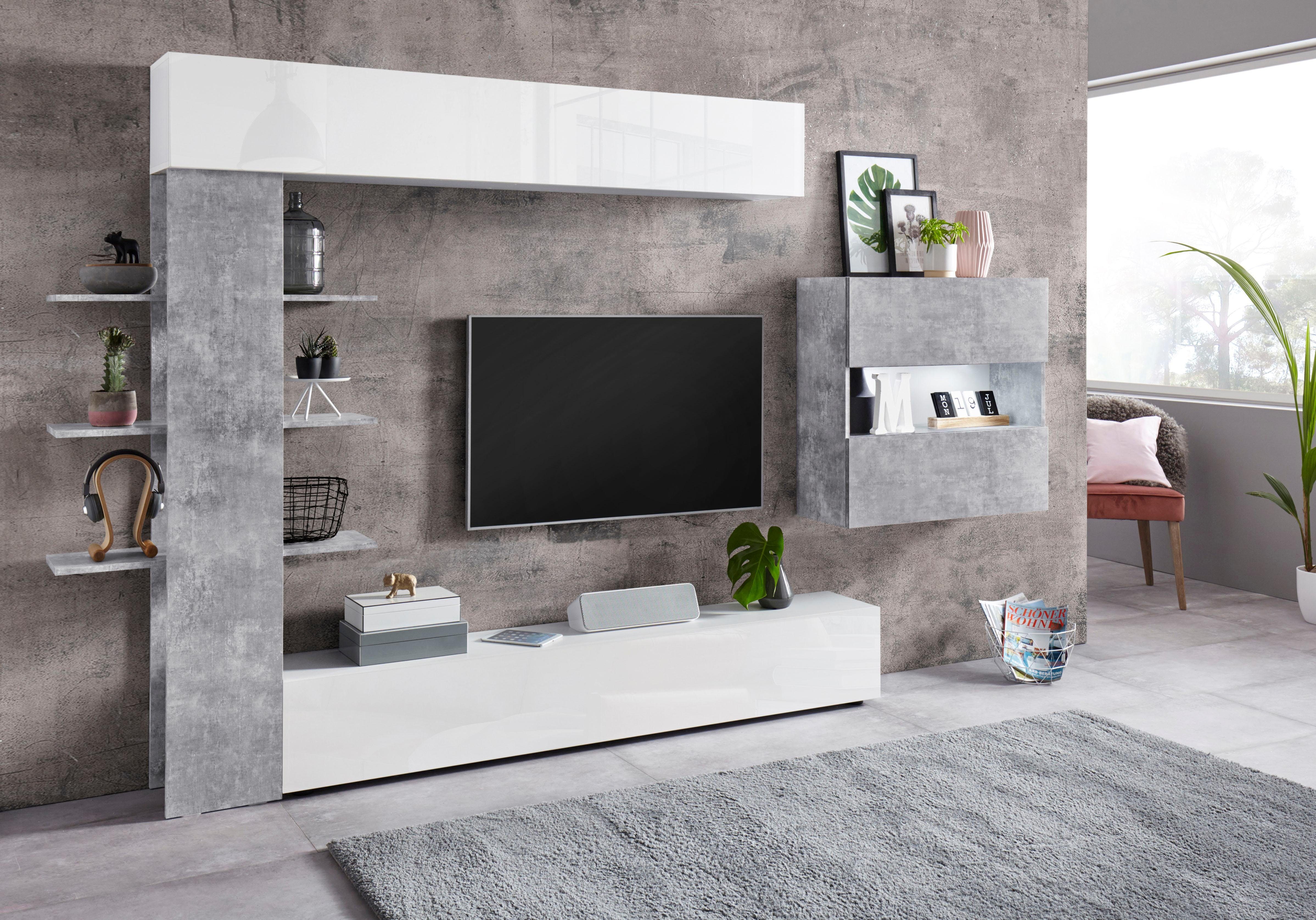 LC TV-Wand »Sorano« mit Hängeschrank (4-tlg.) - LC