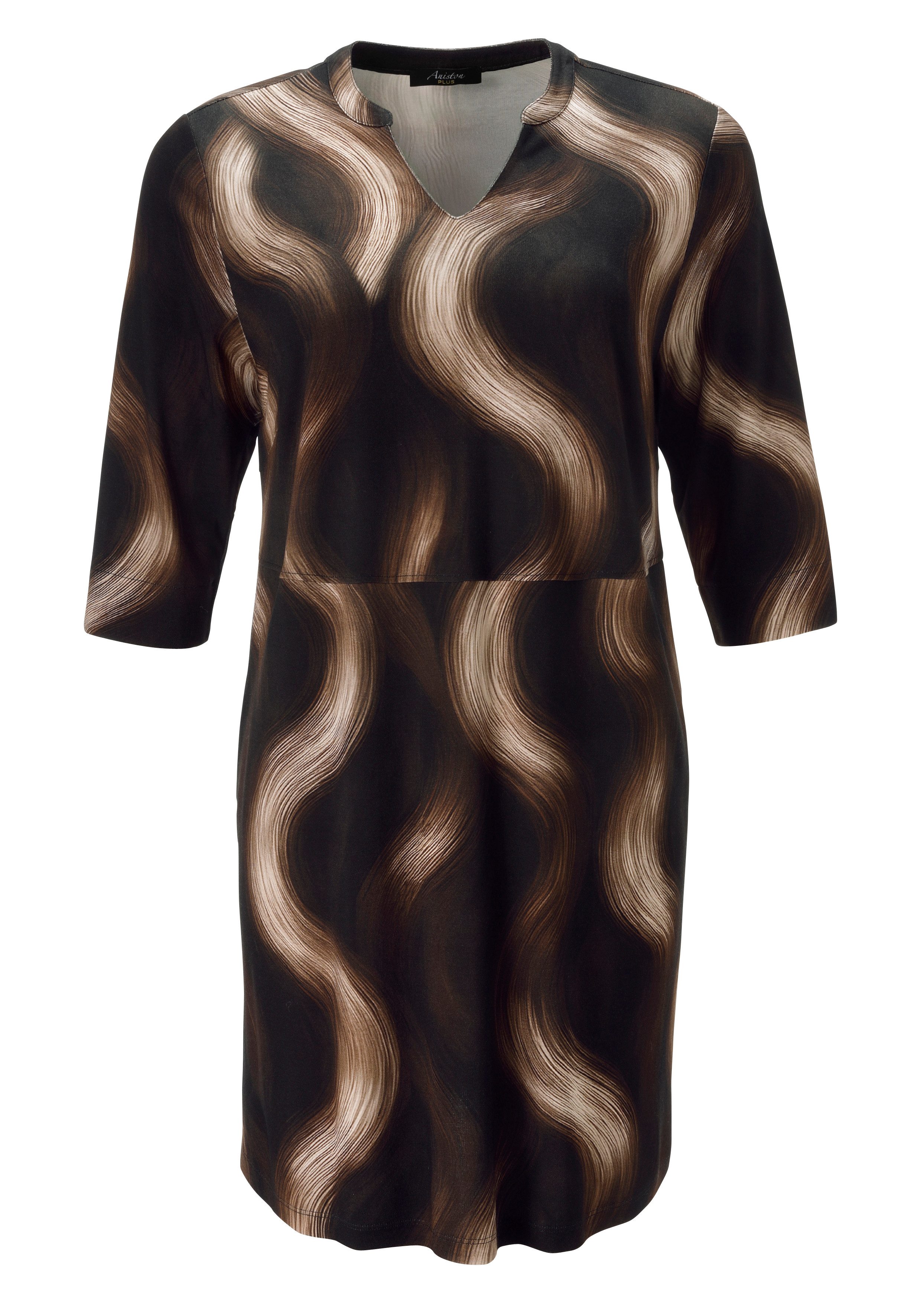 Aniston PLUS Jerseykleid in trendigen Brauntönen - NEUE KOLLEKTION – Bild 5 von 5