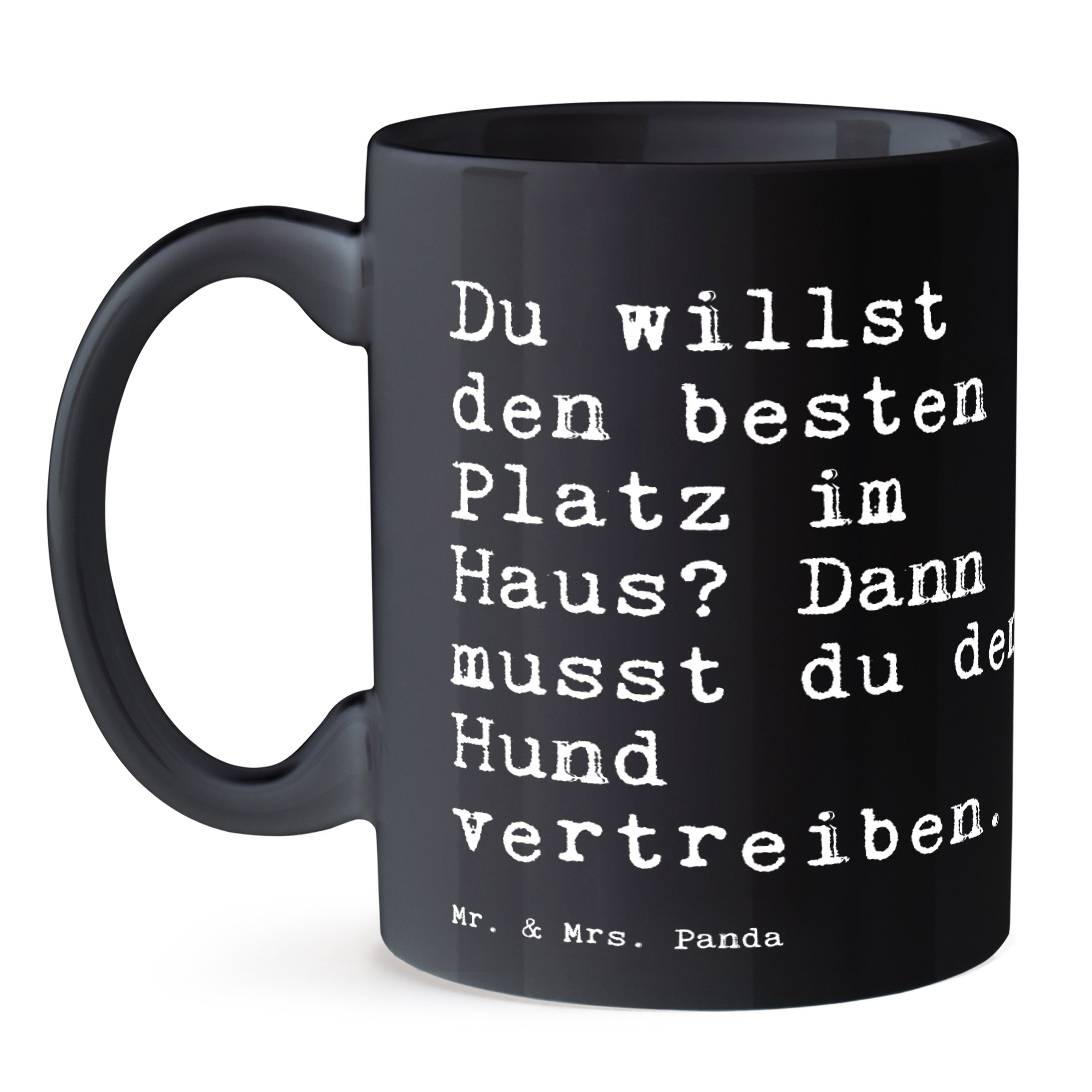 Du Keramik den Mrs. Spruch - Schwarz We, Tasse Schwarz Mr. besten... - Geschenk, Panda & willst Tier, Sprüche