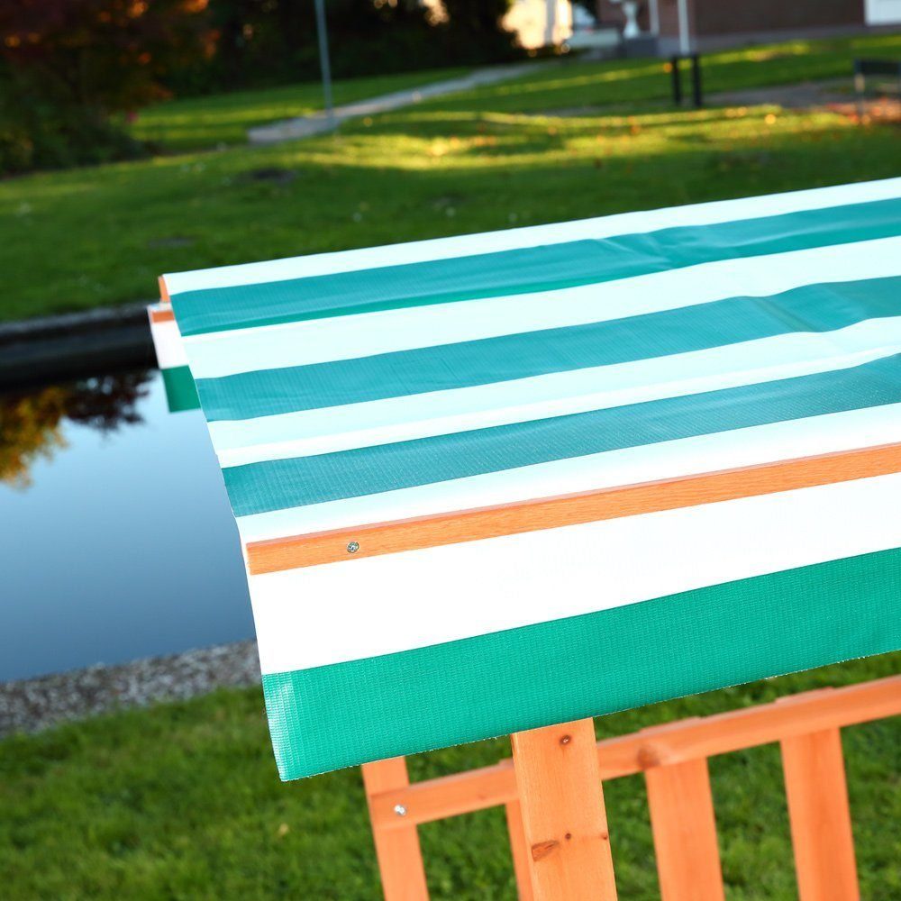 Melko Sandkasten Sandbox mit Dach Sitzbänken Sandkiste höhenverstellbares Sonnendach, (Einzelartikel), Transportrollen zum Verschieben, Sonnendach und Sitzflächen