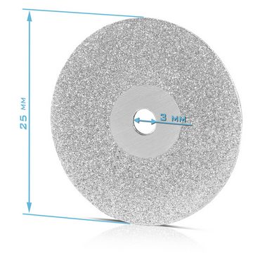 STAHLWERK Schleifscheibe Diamant-Schleifscheiben Set für Wolframschleifer, (1 St), Wolframschleifgerät Elektrodenschleifgerät 25 mm