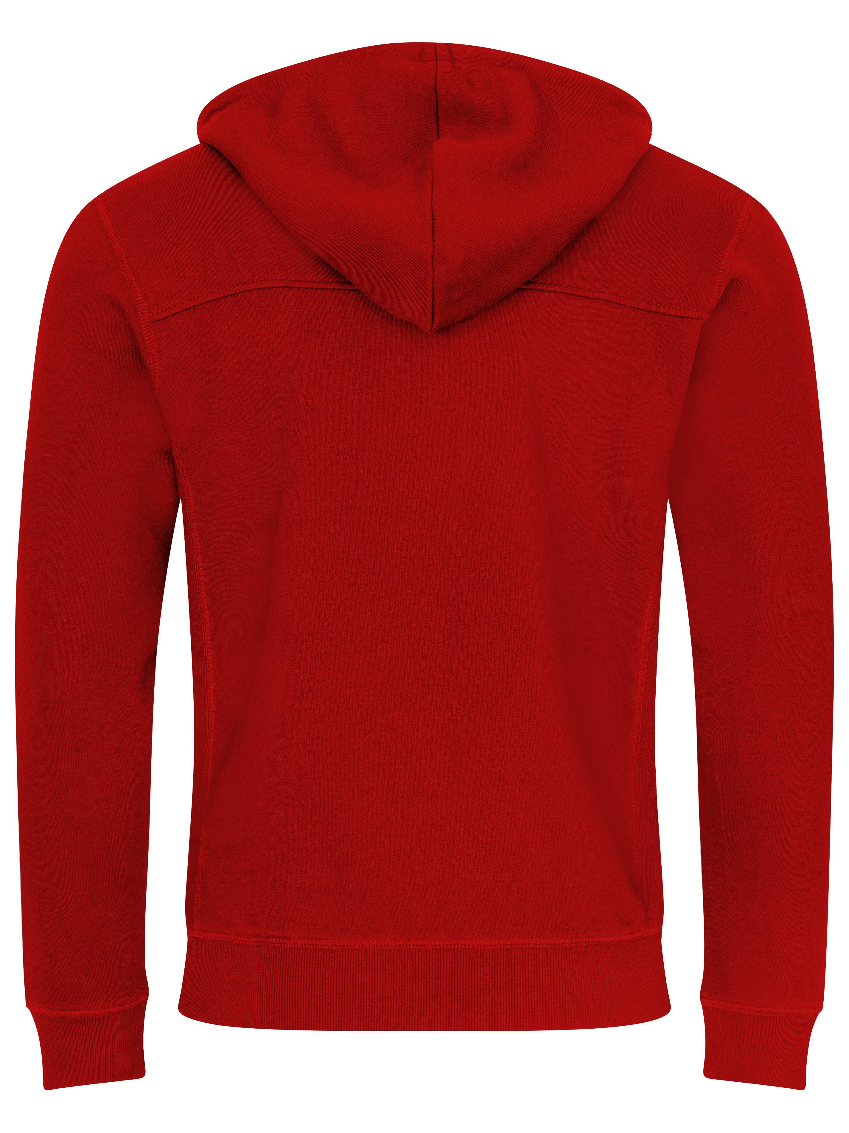 Kapuzensweatjacke Goji-Berry Kapuzenpullover Colesburg stylischer Sweatjacke Logolederpatch mit FALKENSTEJN