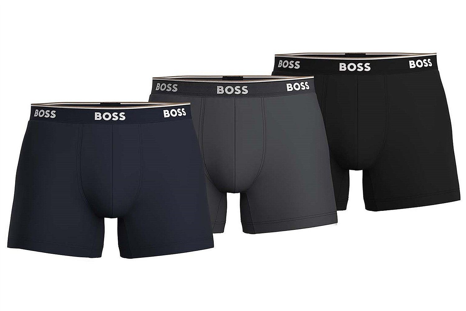 BOSS Boxer Big & Tall (Packung, 3-St., 3er-Pack) Herren Unterhosen Cyclist enganliegende Boxershorts im 3er-Pack Open Blue (462)