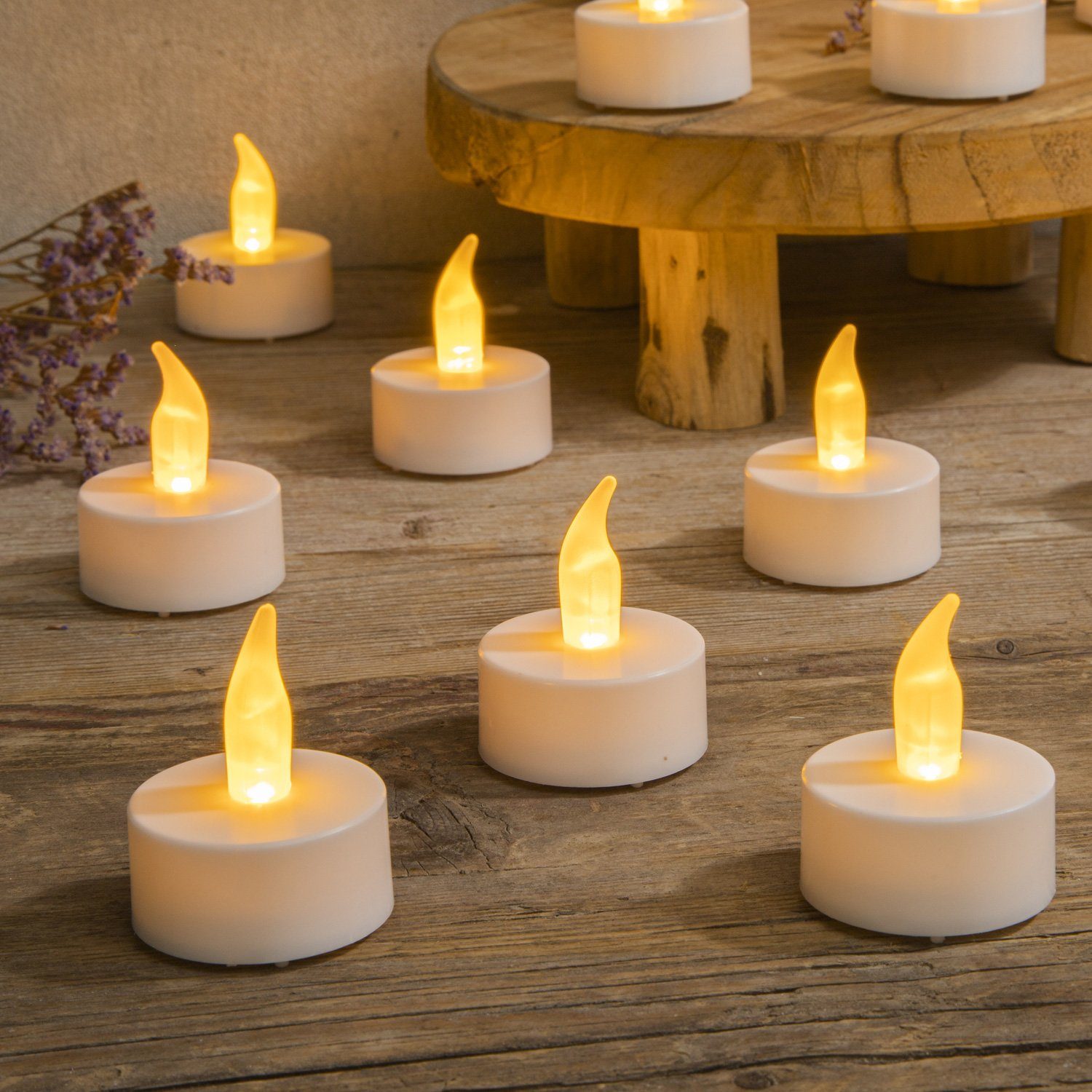 MARELIDA LED-Kerze »LED Teelicht gelb flackernd weiß 16er Set elektrische  Kerze flammenlos« (16-tlg) online kaufen | OTTO