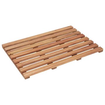 Badematte Badematten 2 Stk. Massivholz Akazie 56 x 37 cm/ vidaXL, Höhe 2.4 mm, Holz