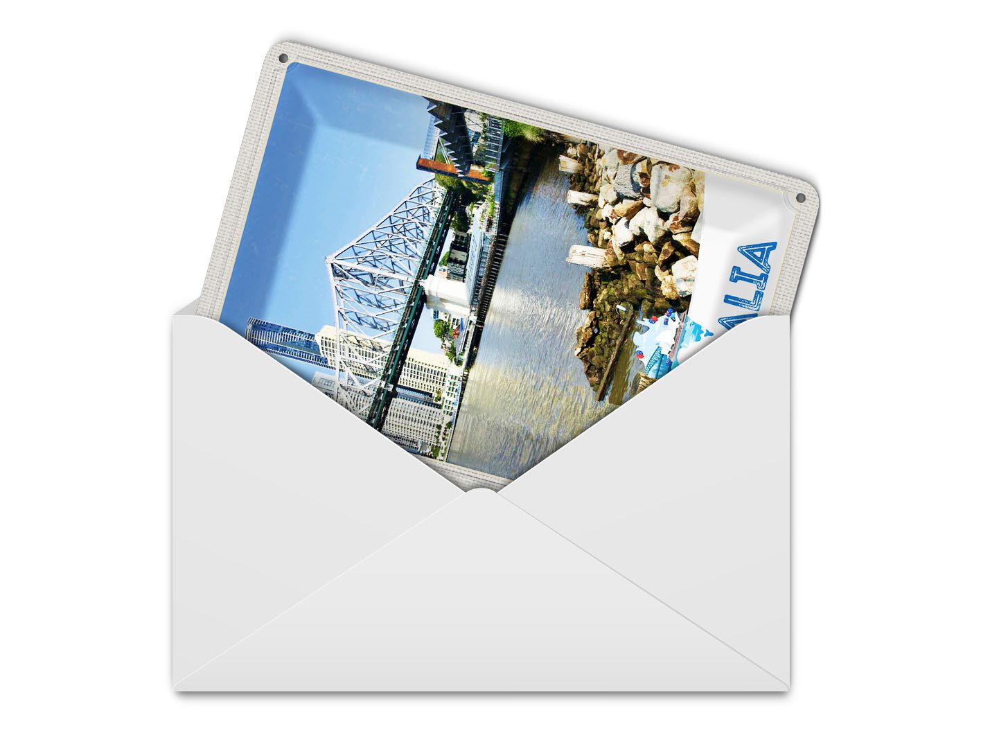 Femer GmbH Postkarte Reise 10x14cm Australien Innenstadt Hochhaus, unfrankiert