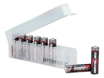 ANSMANN AG 3x Akkubox Batteie Box zur Aufbewahrung von je bis zu 8 Akkus, Batterien oder Speicherkarten Akku