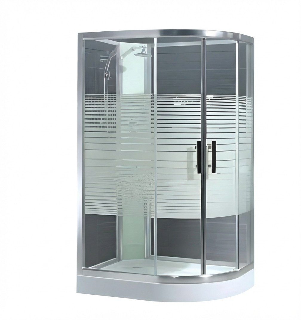JVmoebel Eckdusche Luxusduschkabine 120x90 cm aus Aluminium & Glas – Komfortdusche, BxT: 90.0x120.0 cm, 1-tlg., Made in Europe