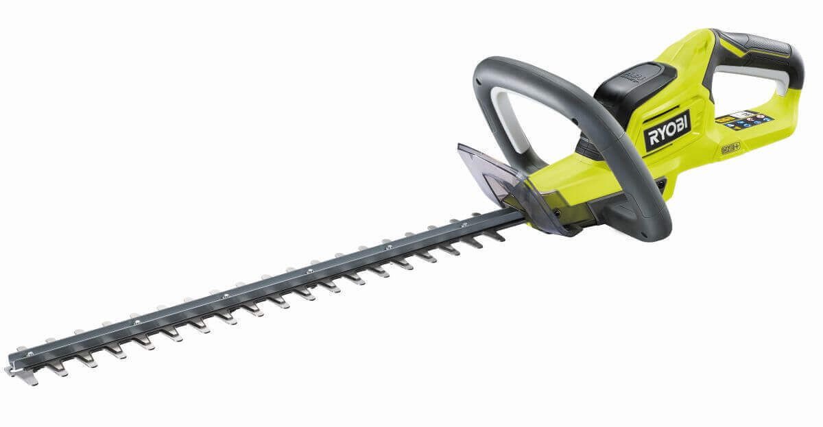 RYOBI Akku-Heckenschere Akku-Heckenschere ONE+ 18 V, Heckenschneider 45 cm Messerlänge ohne Ak, (Packung, ohne Akku & Ladegerät), Serie ONE+, 45 cm Messerlänge, ohne Akku & Ladegerät