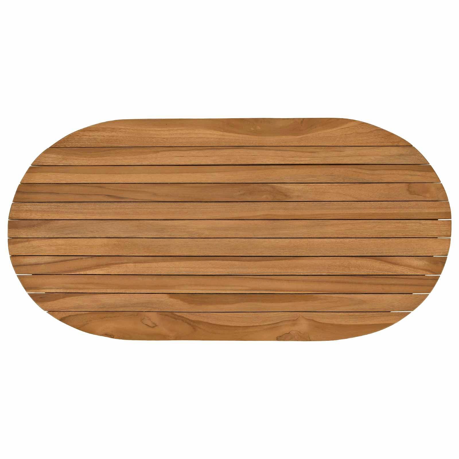 vidaXL Tischplatte Tischplatte 80 x 40 x 3,5 cm Oval Massives holz Natur (1 St)