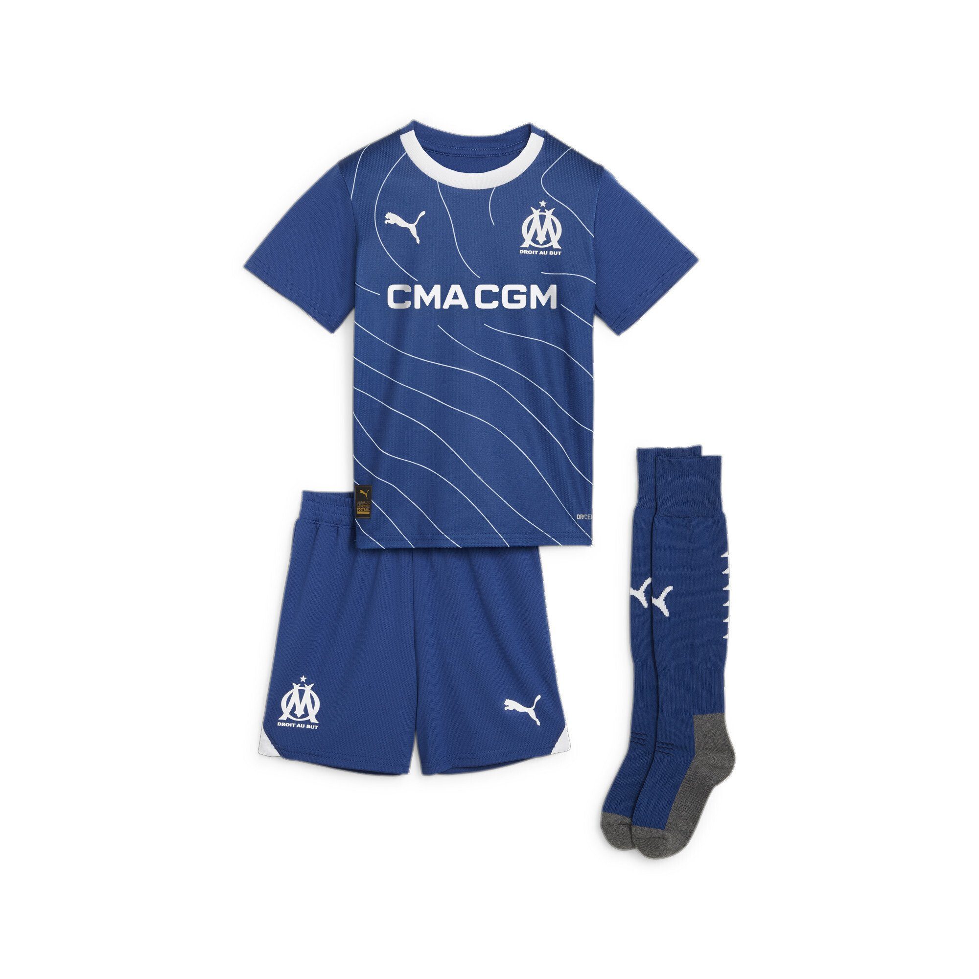 PUMA Trainingsanzug Olympique de Mini-Kit Auswärtstrikot 23/24 Marseille Kinder