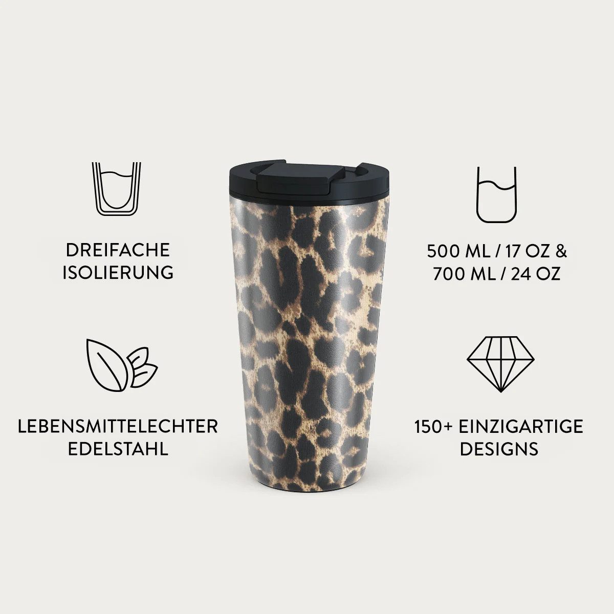 BURGA Becher Player Flap Lid Travel Mug 500ml