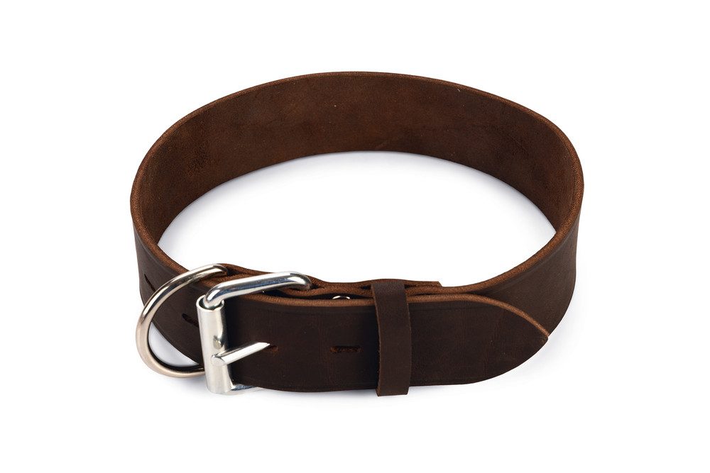 Hunde-Halsband Halsband Rondo mit Zugentlastung Leder