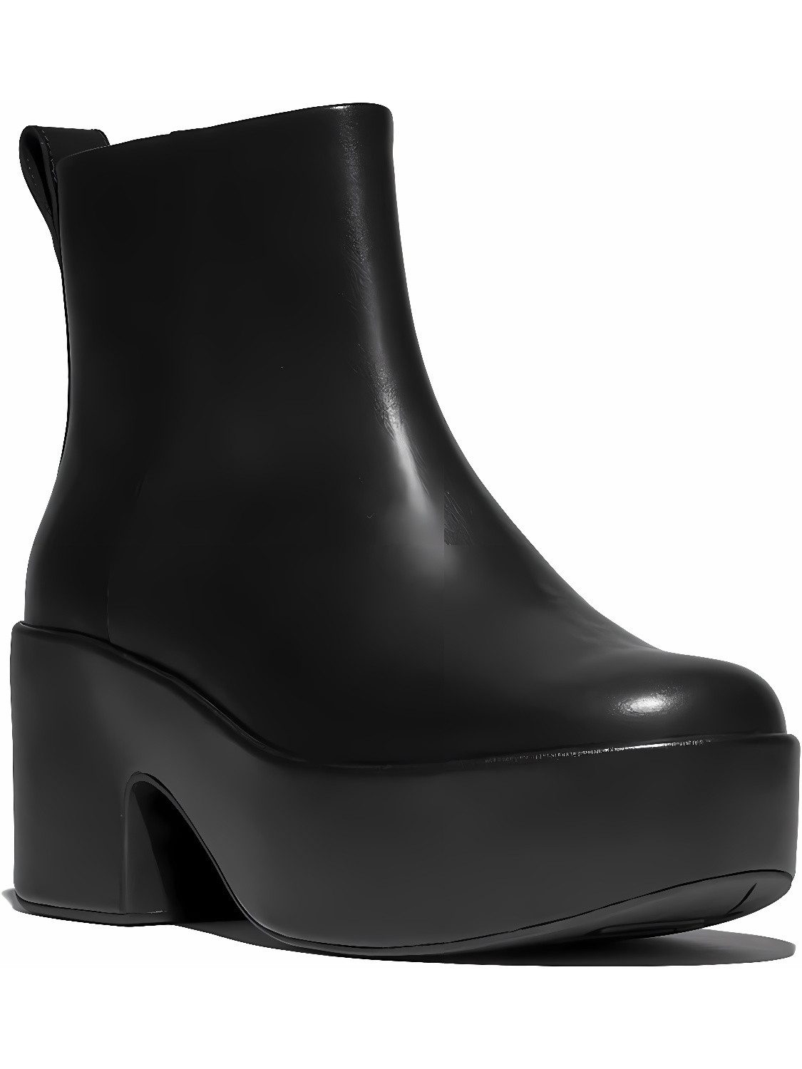 Platfforms Leather Heeled Ankle Boots Stiefel