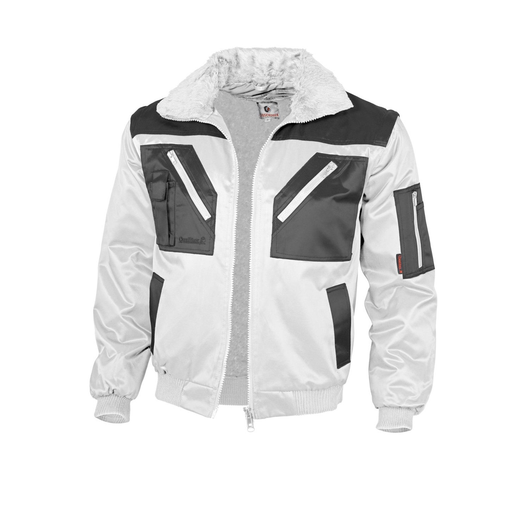 Qualitex Workwear Arbeitsjacke modische 4-in-1 Arbeitsjacke aus Mischgewebe - ideale Übergangsjacke