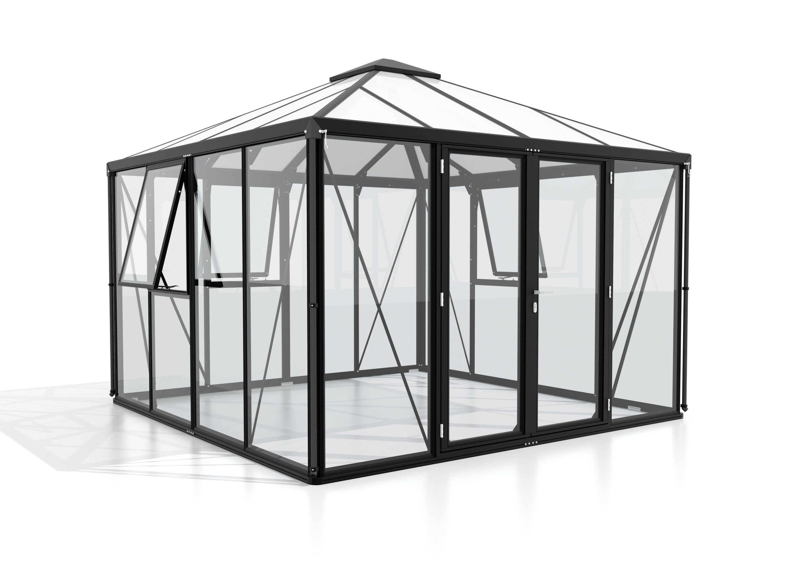 Vitavia Gewächshaus Fortuna ESG/HKP Schwarz Pergart schwarz | Rabatt: 17%