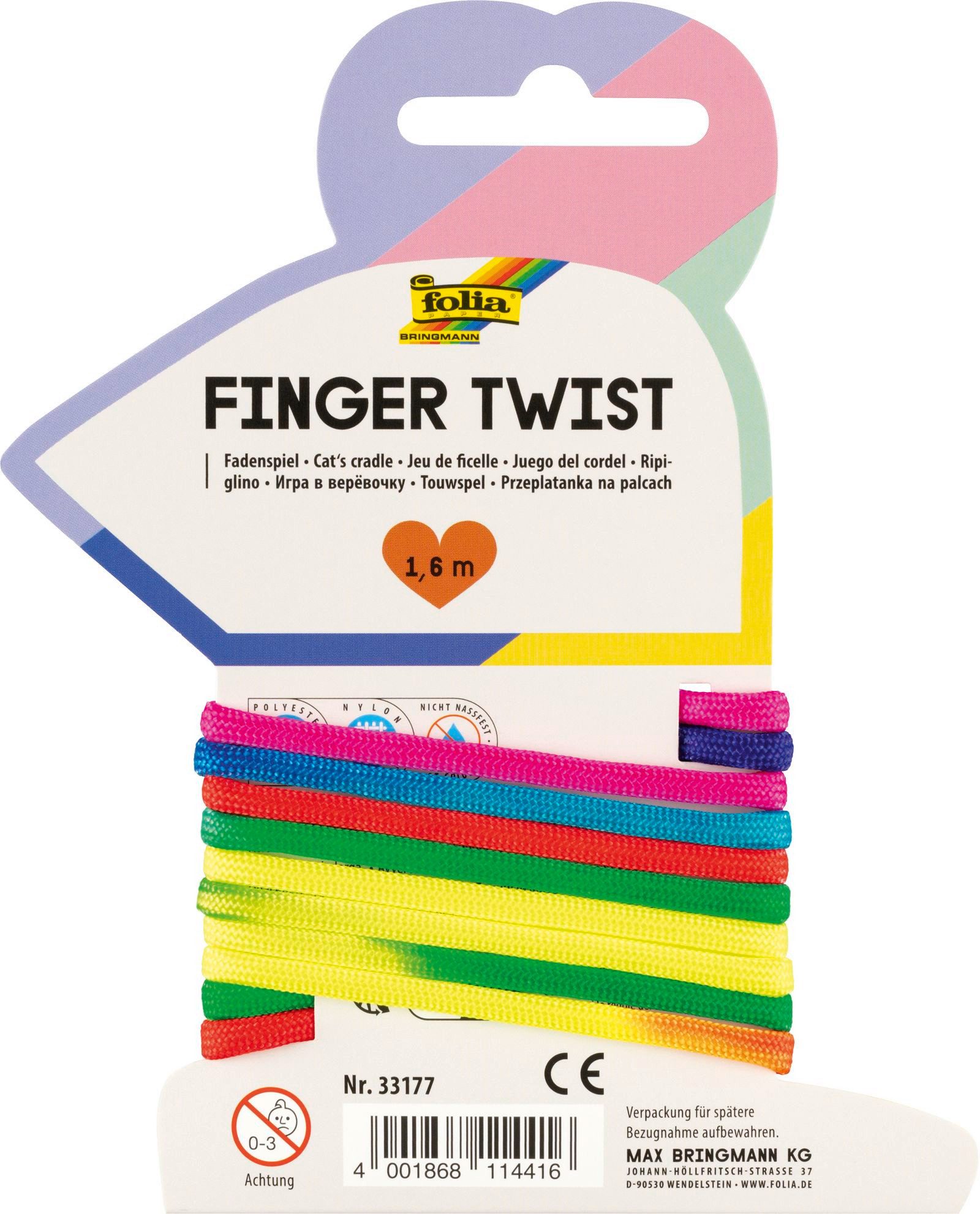 Folia Max Bringmann KG Spiel Finger Twist, 1,6 m