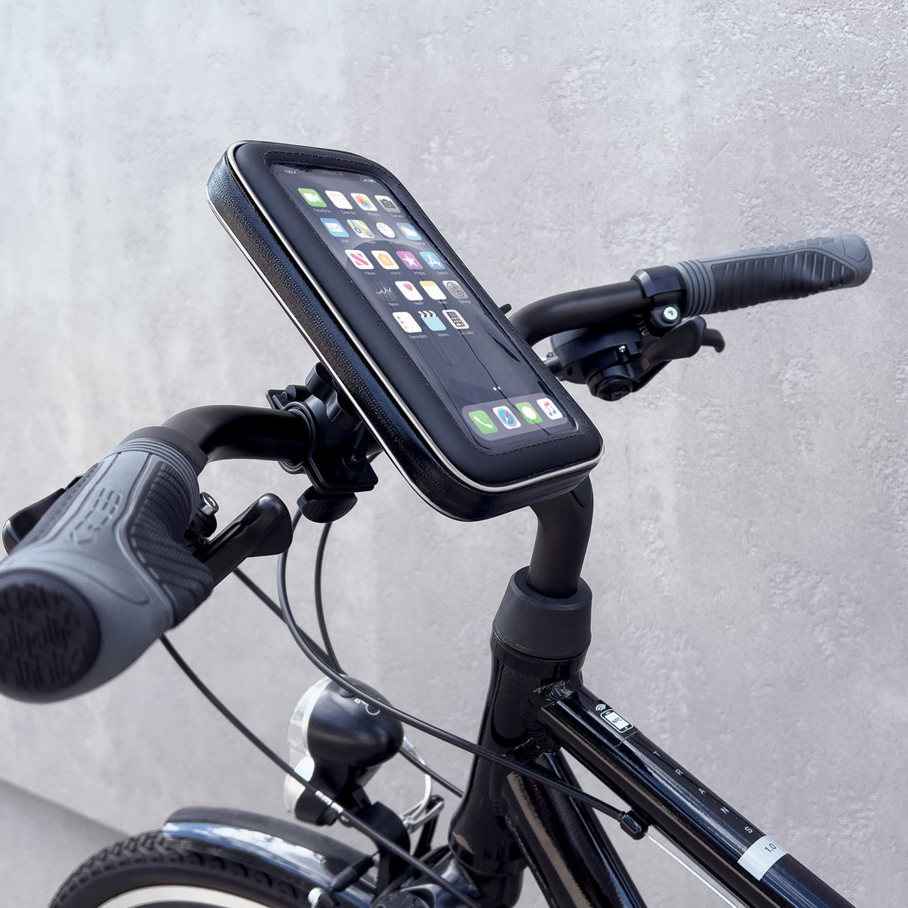 Wozinsky Smartphone-Halterung Smartphonehalterung für Fahrrad, Motorrad, Roller schwarz