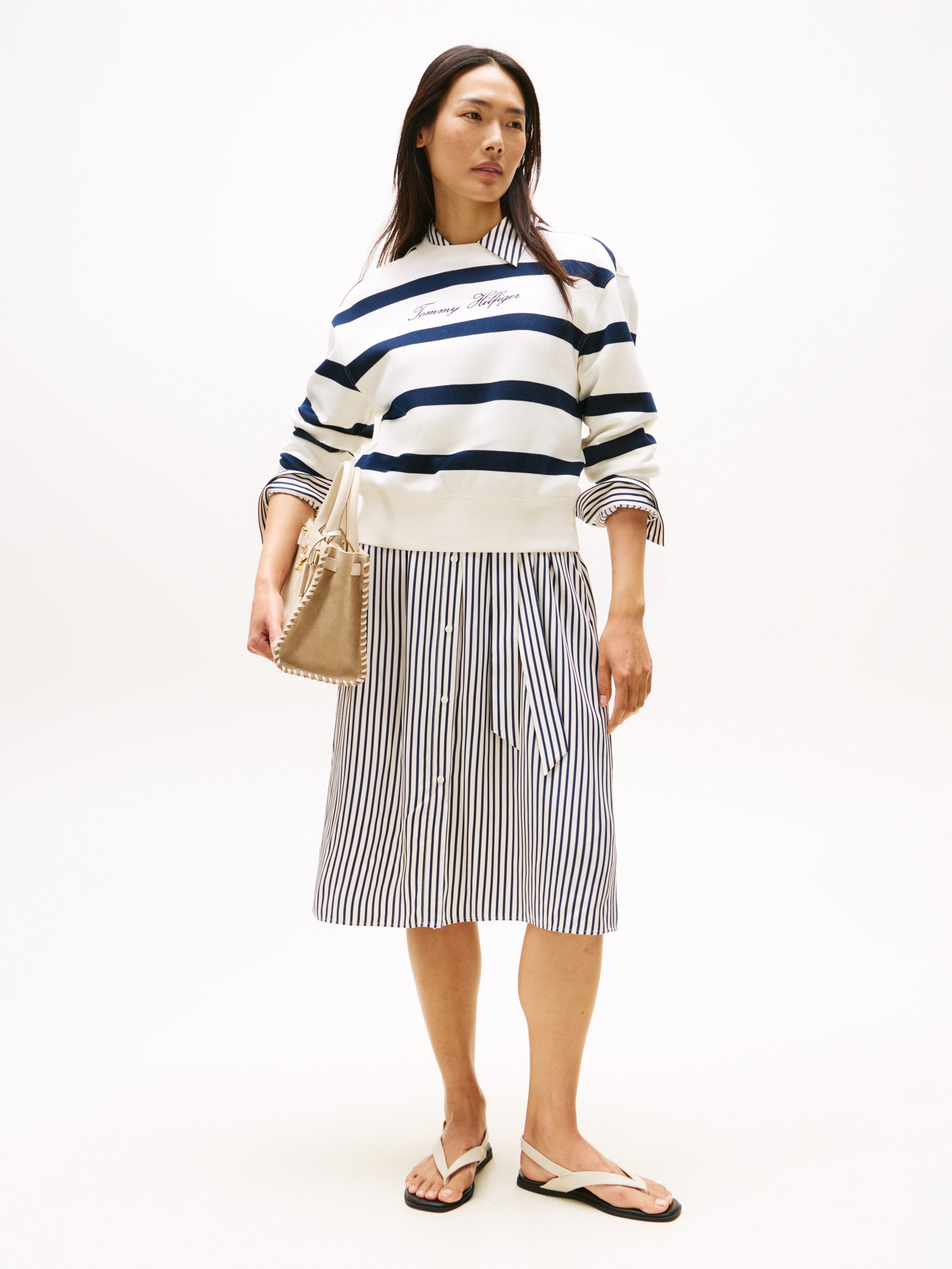 Tommy Hilfiger Sweatshirt SCRIPT REG PIQUE SWTSHRT mit Tommy Hilfiger Scrip günstig online kaufen