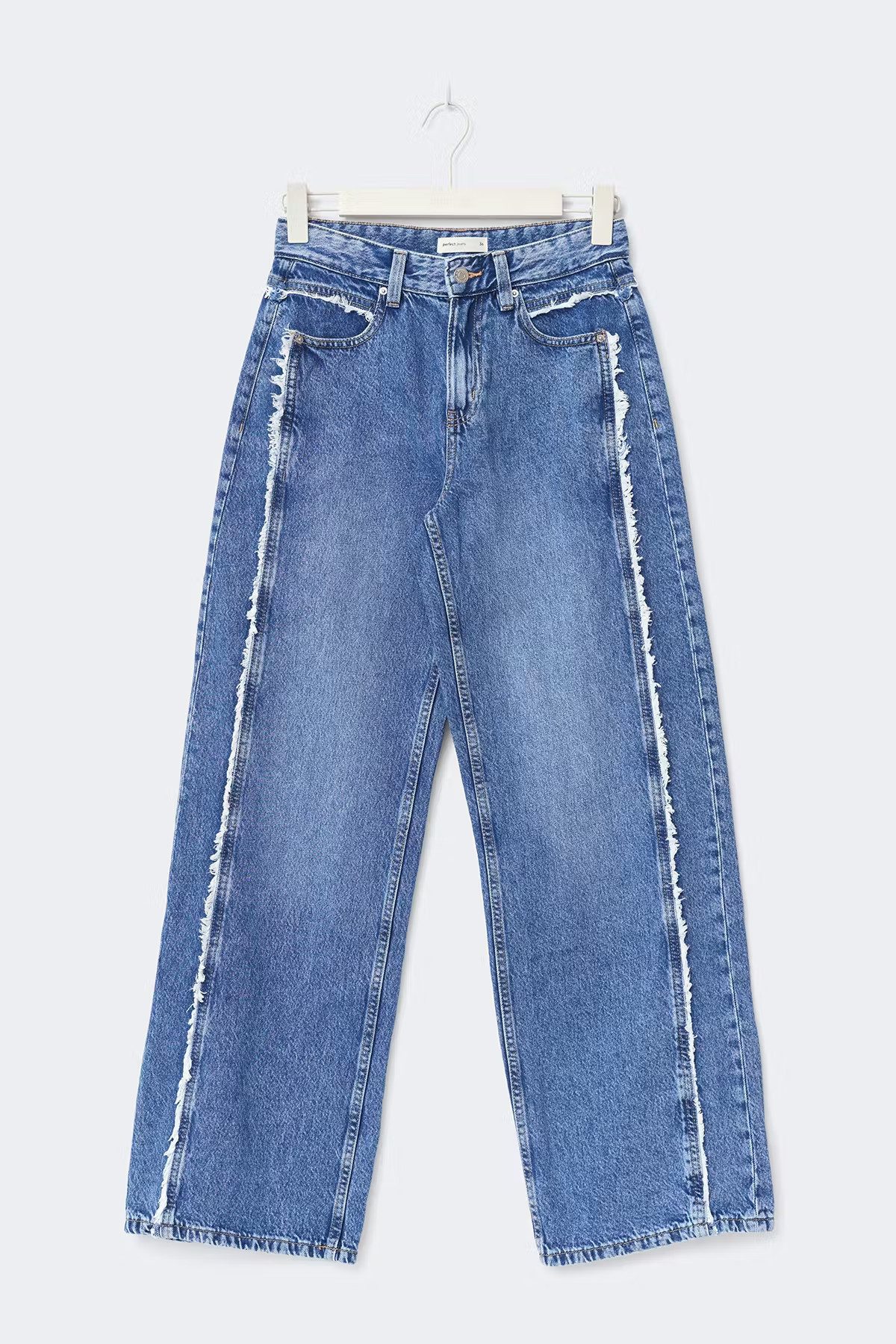 Gina Tricot Weite Jeans Fringe seam jeans - Wide Leg Jeans mit Fransennähten