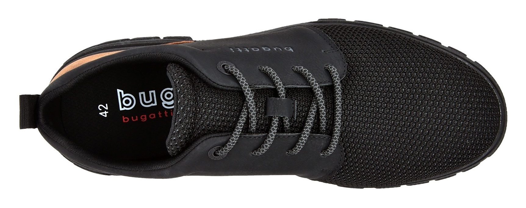 bugatti Sneaker, Freizeitschuh, Halbschuh, Schnürschuh mit Kontrastbesatz