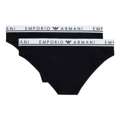 Emporio Armani Slip Brief Stretch Cotton (2-St., enthält 2 gleichfarbige Сліпи) mit umlaufenden Markenschriftzügen